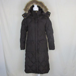Lands End Women's M 10 12 Down Long Puffer Jacket